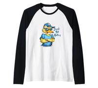 Cool Duck Sunglasses Cap - Duck The Haters Sassy Attitude Raglan Baseball Tee