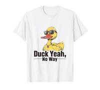 Cool Duck Sunglasses Duck Yeah No Way Funny Animal T-Shirt
