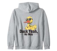 Cool Duck Sunglasses Duck Yeah No Way Funny Animal Zip Hoodie
