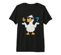 Cool Duck Sunglasses Six Seven 6 7 Scribbles Animal Meme Premium T-Shirt