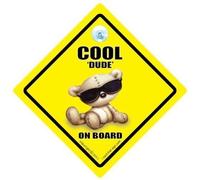 Cool Dude On Board Car Sign, Cool Dude, Shades, Coole Dude On Board, Baby on Board Sign, Novelty Car Sign, Baby on Board, Baby Sign, Baby Car Signs, Bumper Sticker Style Sign, Baby Car Signs, Baby on Board Car Signs