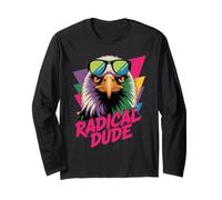 Cool Eagle Radical Dude Vintage Vaporwave Nostalgia Long Sleeve T-Shirt