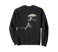 Cool Eagle with Smoking Pipe Stipple Art Sweatshirt