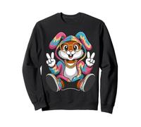 Cool Easter Bunny Colorful Urban Peace Rabbit Sweatshirt