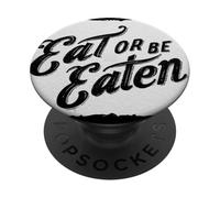 Cool Eat or Be Eaten Emblem Costume PopSockets Adhesive PopGrip
