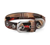 Cool Electric Guitar Pet Collar Oxford Adjustable Safety Dog Collars Cute Outdoor Training Pet Collars Easy Clean Floral Print Puppy Collar for City Pet Owners