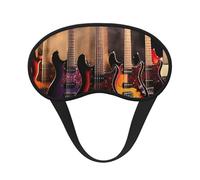 Cool Electric Guitar Sleep Mask for Side Sleeper, Blackout Eye Mask for Women Men, Zero Pressure Sleeping Masks Soft Breathable Eye Cover Comfortable Blindfold Eyeshade for Night Sleep