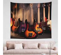 Cool Electric Guitar Tapestry for Wall Decor 60x51in - Boho Room Aesthetic Hanging for Bedroom, Dorm or Living Room