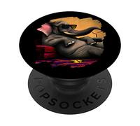Cool Elephant Wearing Sunglasses Chilling Funny Elephant PopSockets Swappable PopGrip