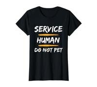 Cool Emotional Support Human Do Not Pet, Funny Dog Owner Value Graphic T-Shirt, Women, Black, XL