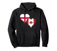 Cool England Canada Flag for Proud English Canadian Pride Pullover Hoodie