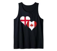 Cool England Canada Flag for Proud English Canadian Pride Tank Top