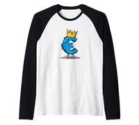Cool Euro with Crown for Cash King Lovers Raglan Baseball Tee