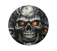 Cool Evil Skull Button Pins 1 Pc, 2.4 Inch Round Button Badges Metal Personalized Picture Photo Pin Buttons Kit For Craft Supplies Christmas Diy Party Projects, 1 PC, One Size