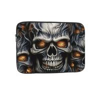 Cool Evil Skull Laptop Sleeve Bag 13 Inch Waterproof Shockproof Laptop Case Bag Lightweight Tablet Travel Cover Computer Skin Bag Tablet Carrying Case