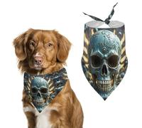 Cool Evil SkullPet Scarf Dog Bandana for Small Medium Large Exquisite Unique Cat Dogs Kerchief Premium Fabric Cute Triangle Cat Dogs Bibs Scarf