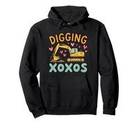 Cool Excavator Digging XOXOs Valentine Operator Love Machine Pullover Hoodie
