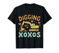 Cool Excavator Digging XOXOs Valentine Operator Love Machine T-Shirt