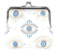 Cool Eyes White Women Leather Wallet Kiss Buckle Small Change Coin Purse Cool Eyes White UNITALLA Cool Eyes White UNITALLA Classic, Cool Eyes White, UNITALLA, Classic