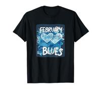 Cool February Blues with Blue Hearts Outfit T-Shirt