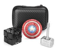 Cool Fidget Spinner Metal Toy Set , Sensory Fidget Infinity Fidget Cube Block Flippy Chain, Hammer Shield Fidgit Spinners, Anti Anxiety Stress Relief Gift for Kids Adults