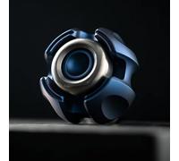 Cool Fidget Spinner Toy Metal for Adults Small Finger Hand Spinner, Fingertip & Rings Roller 2in1 Edc Toy Fidget for Working Studying Waiting Breaks, Gift and Festival Party Favor (Titanium Blue)