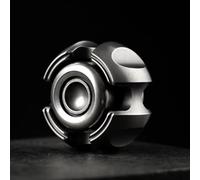 Cool Fidget Spinner Toy Metal for Adults Small Finger Hand Spinner, Fingertip & Rings Roller 2in1 Edc Toy Fidget for Working Studying Waiting Breaks, Gift and Festival Party Favor (Stainless Steel)