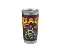 Cool fire Brigade dad with Daughter Son Professional fire Stainless Steel Insulated Tumbler