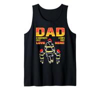 Cool fire Brigade dad with Daughter Son Professional fire Tank Top