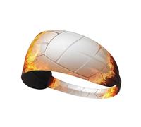 Cool Fire Flame Volleyball Ball,Sports Sweatband for Unisex Multi Headband Elastic Exercise Hairband