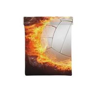 Cool Fire Flame Volleyball Ball, Squeeze Top Wallet Women Storage Bag Small Coin Purse Change Pouch