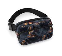 Cool Fire Mountain Dragon A Print Fanny Packs Crossbody Bags for Women, Fashion Waist Belt Bag Fanny Pack