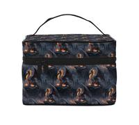 Cool Fire Mountain Dragon A Print Makeup Bag Toiletry Bags, Cute Cosmetic Bags for Women, Large Travel Make Up Organizer Bag