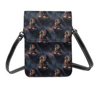 Cool Fire Mountain Dragon A Print Small Crossbody Bags for Women, Small Purses Leather Cell Phone Cross Body Bag
