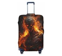 Cool Fire Red-Eyed Warrior Travel Luggage Covers - Elasticity Suitcase Covers Protector for Luggage 18-32 Inch