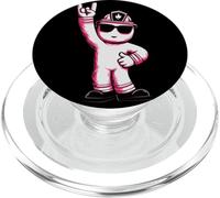 Cool Firefighter Mascot Rock Hand Sign Rescue Graphic Fire PopSockets PopGrip for MagSafe