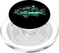 Cool Fish Shaped from Mountains Nature Scene Fishing PopSockets PopGrip for MagSafe