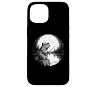 Cool Fishing Fisherman Capybara Rodents, Capybara Fishing Case for iPhone 15