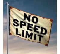 Cool Flags For Guys No Speed Limit Flag Wall Flags For Guys Flags For Dorms(152X244CM)