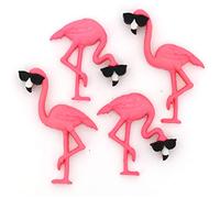 Cool Flamingos - Craft Buttons & Embellishments by Dress It Up