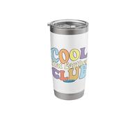 Cool Flat Earther Club Conspiracy Theory Earth is Flat Stainless Steel Insulated Tumbler