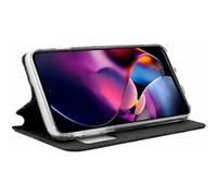 Cool Flip Cover Case for Motorola Moto G54 5G Smooth Leatherette Black