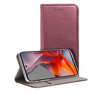Cool Flip Cover Case for Motorola Moto G75 5G Plain Burgundy