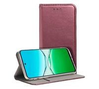 Cool Flip Cover Case for OPPO A5 Pro / A5 Pro 5G Plain Burgundy