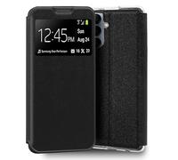 Cool Flip Cover Case for Samsung A256 Galaxy A25 5G Smooth Leatherette Black