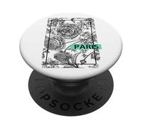 Cool Floral Paris Illustration Graphic Designs Outfit Style PopSockets Adhesive PopGrip