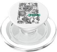 Cool Floral Paris Illustration Graphic Designs Outfit Style PopSockets PopGrip for MagSafe