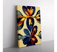 Cool Flowers Canvas Print for Living Room Bedroom Home Office Décor, Wall Art Picture Ready to Hang, 76x50 cm (30x20 Inch) CAN3020-V1022-CK-1709