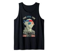 Cool For British Rule George Washington 4th of July Tank Top