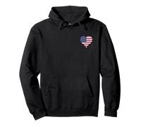 Cool for Proud American on Independence Day A Small USA Flag Pullover Hoodie
